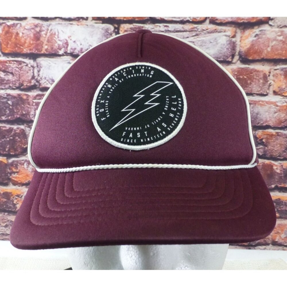 Fox Racing "Fast As Hell" Trucker Hat With Lightning Bolt Logo